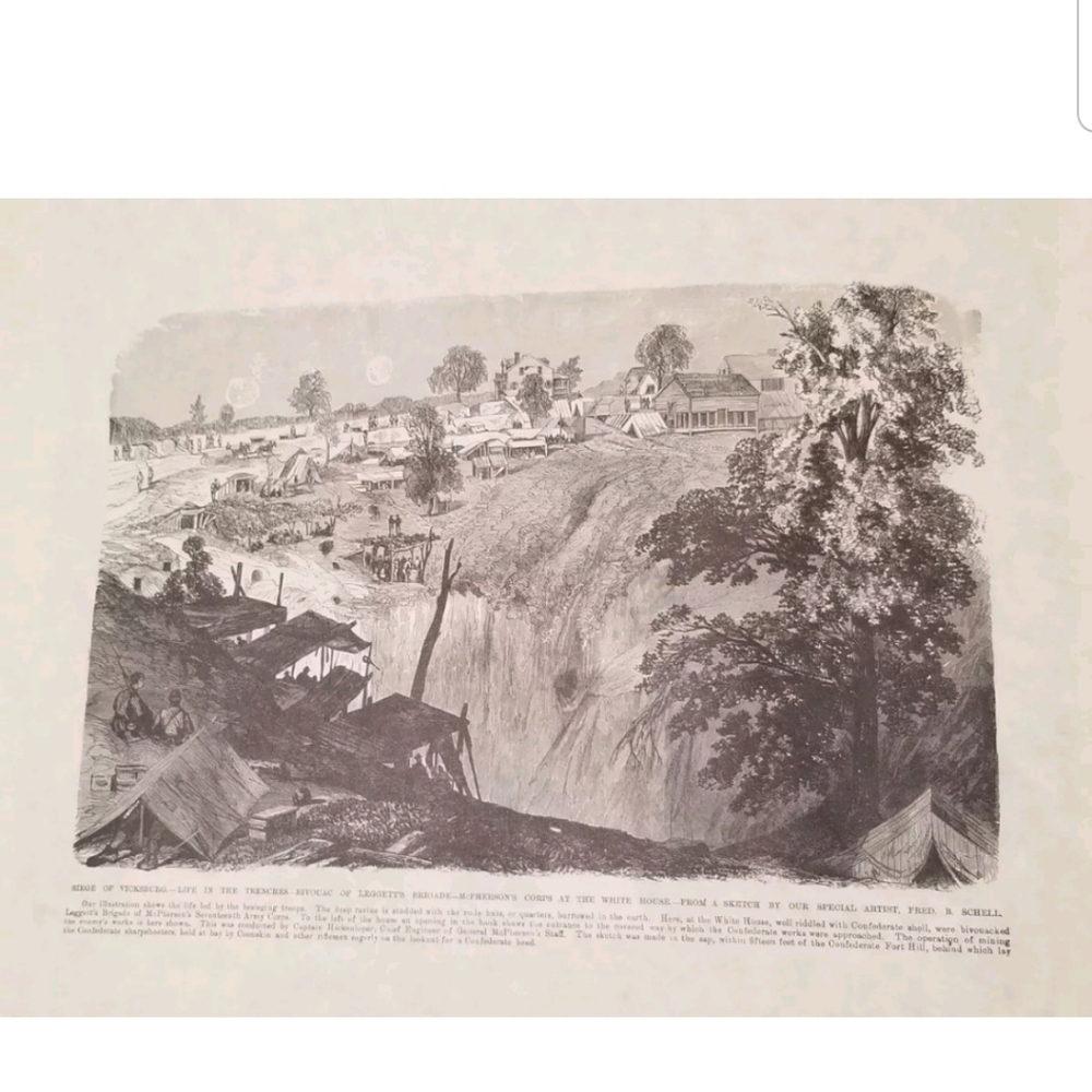 The Seige Of Vicksburg Civil War Print